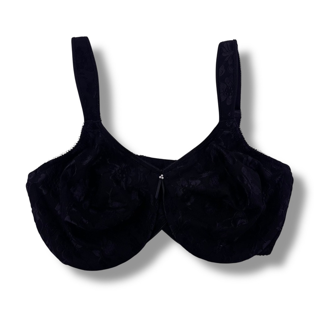 Wacoal Awareness Underwire Bra Black Floral Jacquard 855267 Womens 38DD